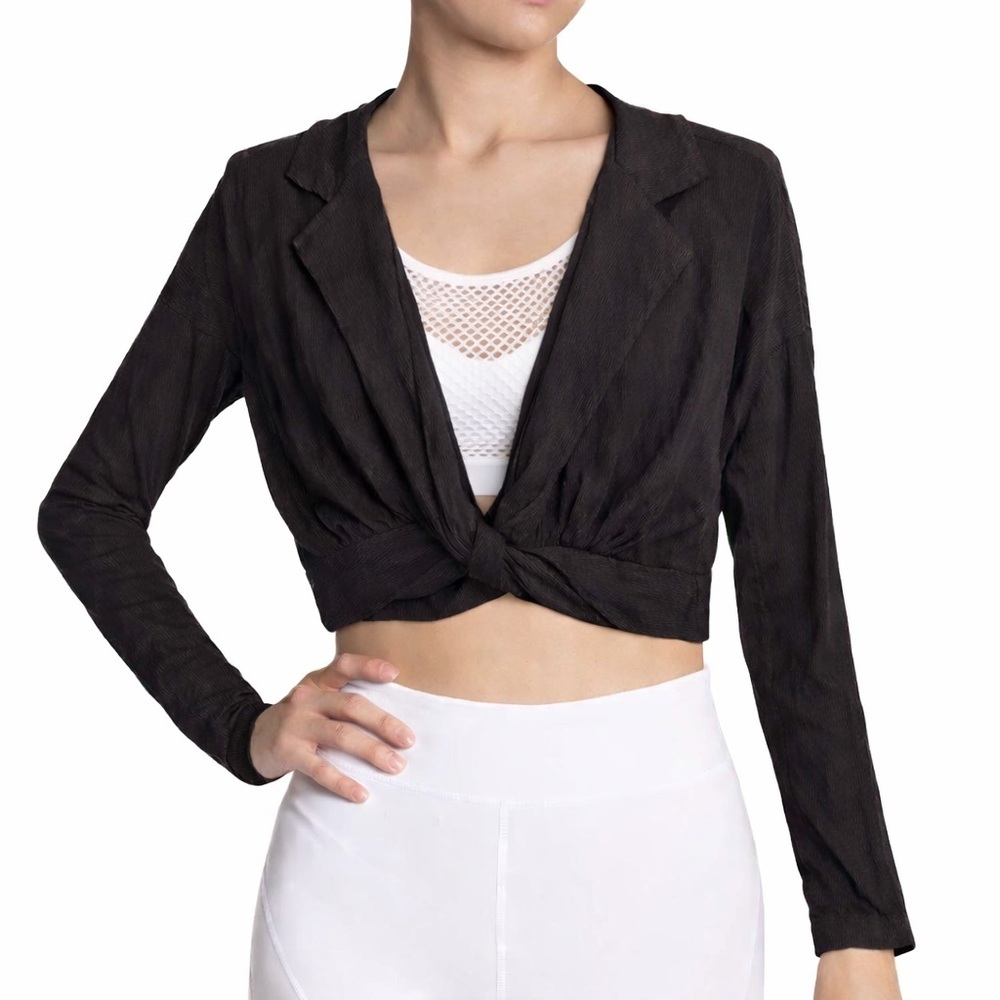 We The Free Black Long Sleeve Women's Crop Top S Free People